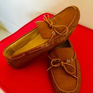 EUC Cole Haan Women’s Driving Moccasin Size 7.5 Tan Brown Leather Very Comfy…!!!